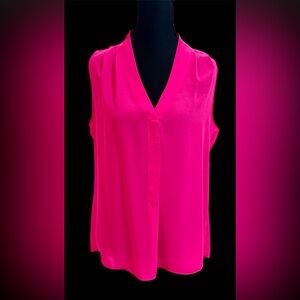 Rose & Olive Bright Pink Sleeveless Blouse